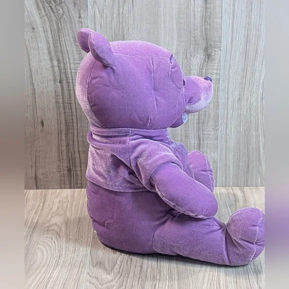 DISNEY Sweet Lilac Winnie The Pooh Purple Plush Stuffed Animal Bear Velvety - Picture 3 of 10